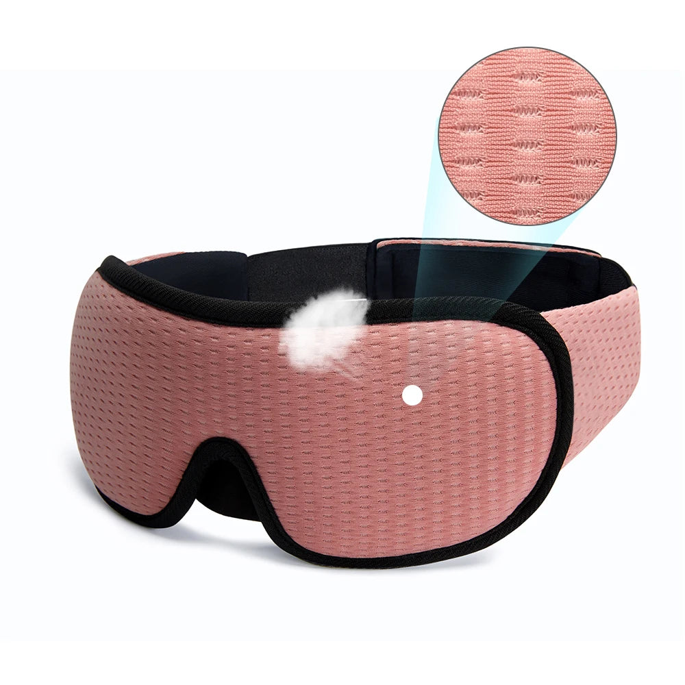 Masque de nuit ergonomique qui bloque 100% de la lumière - rose