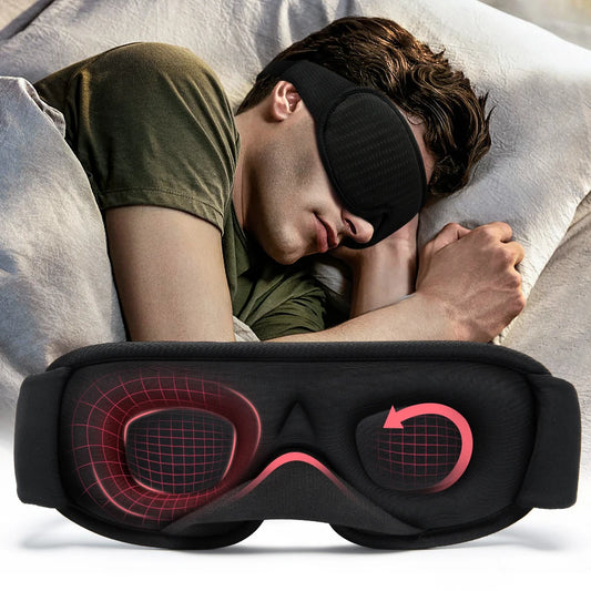 Masque de sommeil 3D avec mousse à mémoire de forme, ergonomique et au confort total