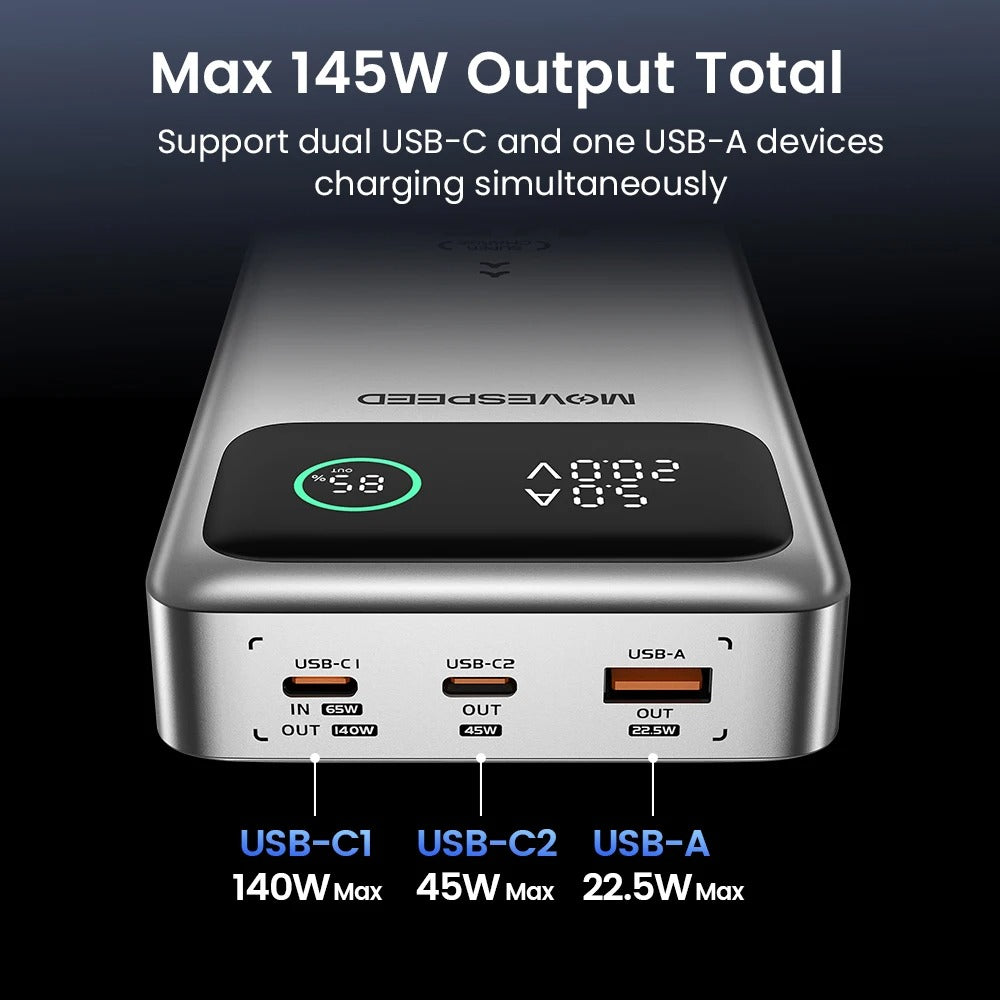 powerbank LHEXOR? support USB- et USB-A