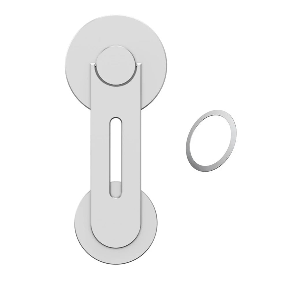 support pour téléphone portable, avec anneau magnétique, couleur argent