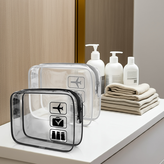 Sac organisateur transparent conforme TSA pour câbles et accessoires électroniques