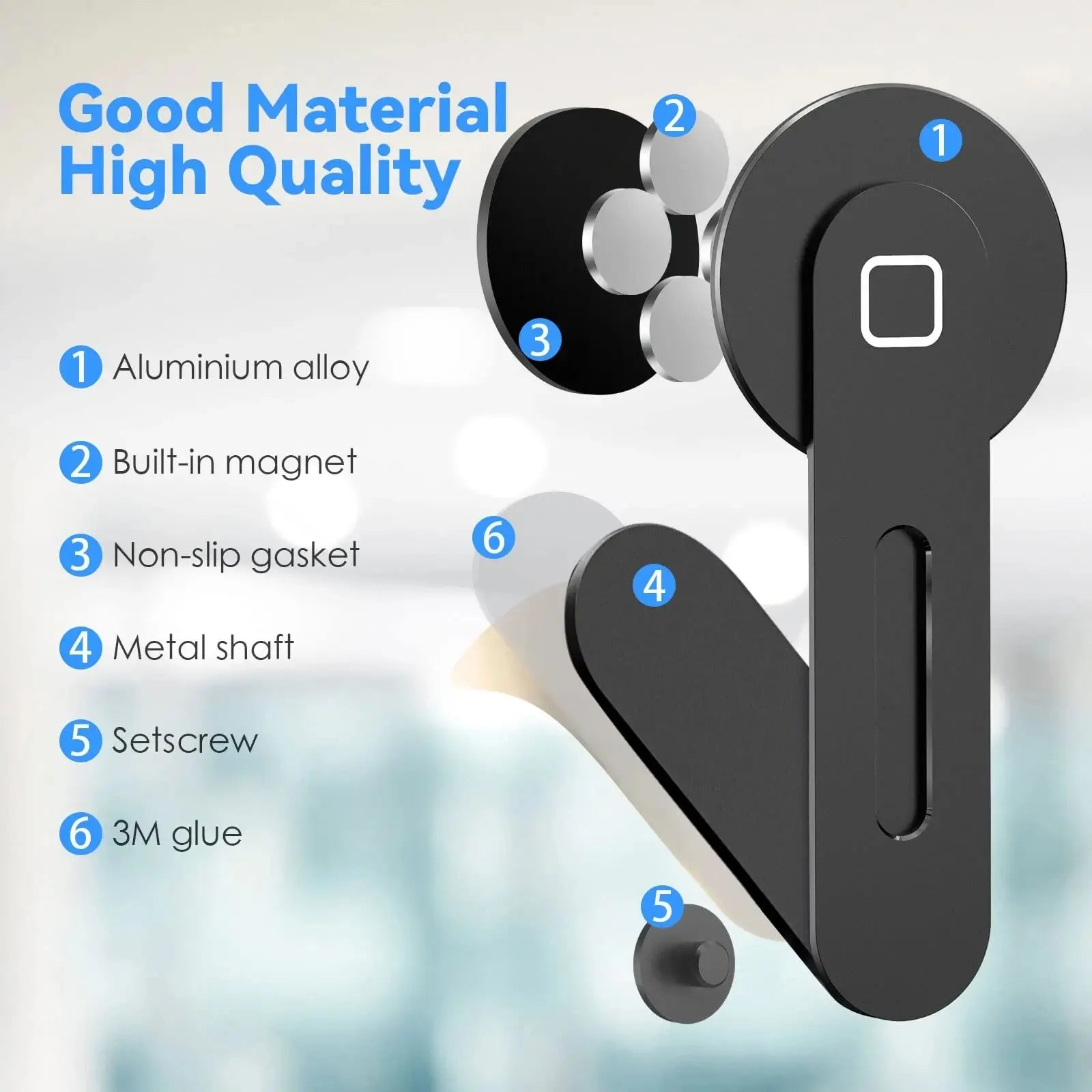 Support magnétique pour téléphone à fixer sur ordinateur portable haute qualité