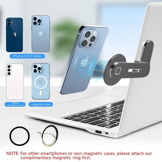 Support magnétique pour téléphone à fixer sur ordinateur portable tous smarphones