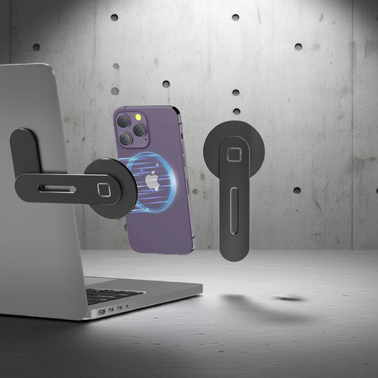 Support magnétique pour téléphone à fixer sur ordinateur portable