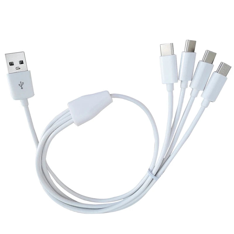 Câble USB-C multi 4-en-1 en blanc