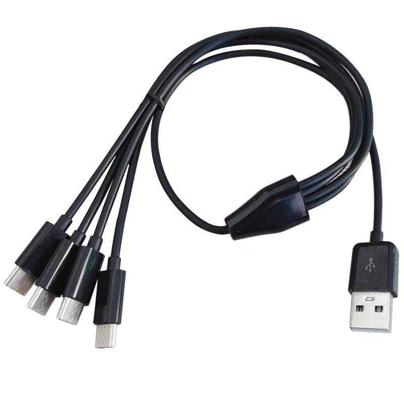 Câble USB-C multi 4-en-1 en noir
