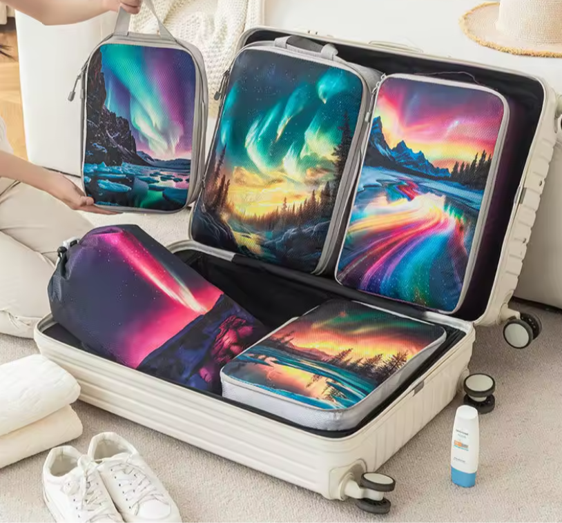 Organisateur de valise 5 pièces -rangement compressible pour voyage- idées