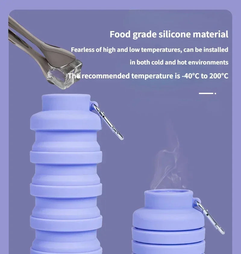 gourde pliante en silicone température recommandée