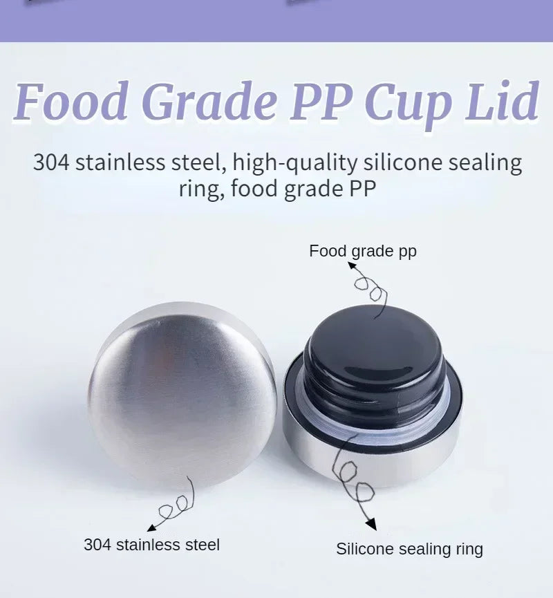 gourde pliante en silicone et bouchon en acier inoxidable