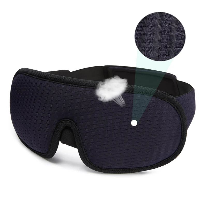 Masque de nuit ergonomique qui bloque 100% de la lumière - bleu