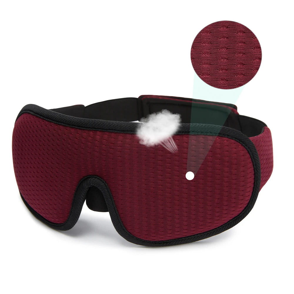 Masque de nuit ergonomique qui bloque 100% de la lumière - rouge