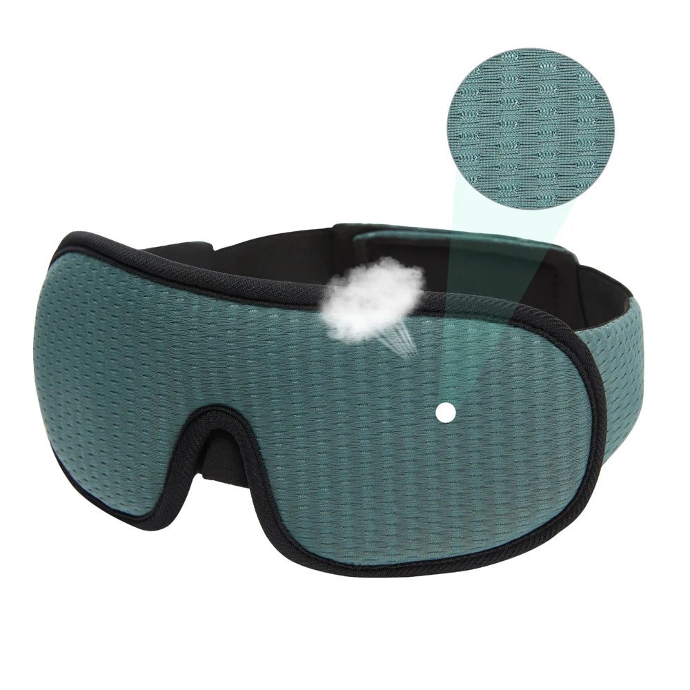Masque de nuit ergonomique qui bloque 100% de la lumière - vert