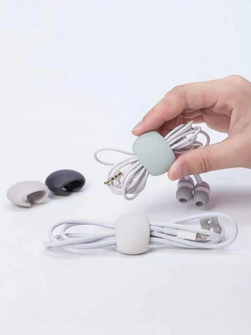 Organisateur de câble en silicone x5 - anti-nœuds