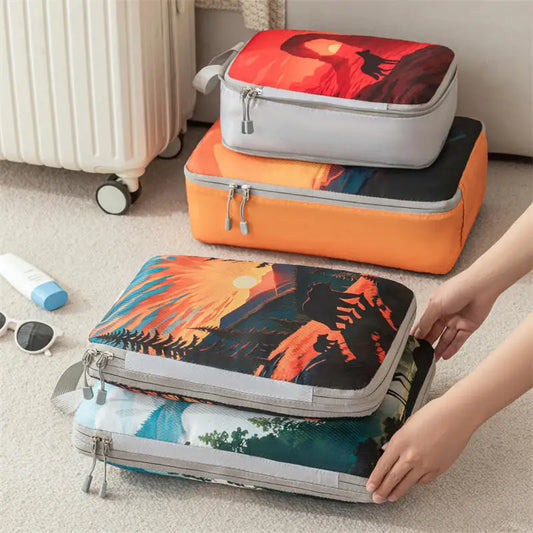 Organisateur de valise 5 pièces - rangement compressible pour voyage