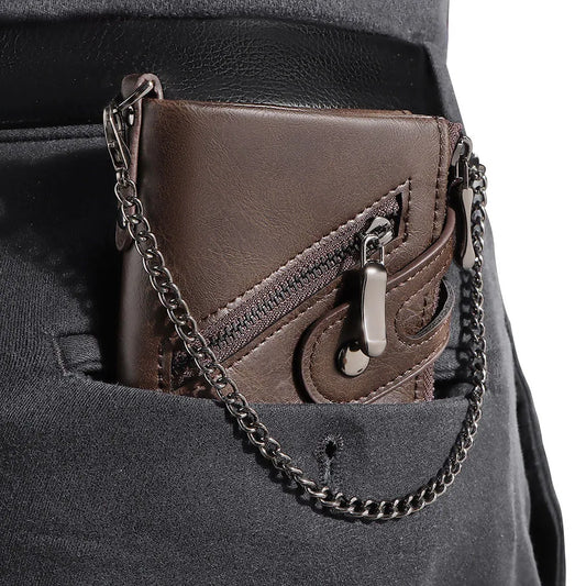 Portefeuille RFID en cuir pour homme - protection anti-piratage