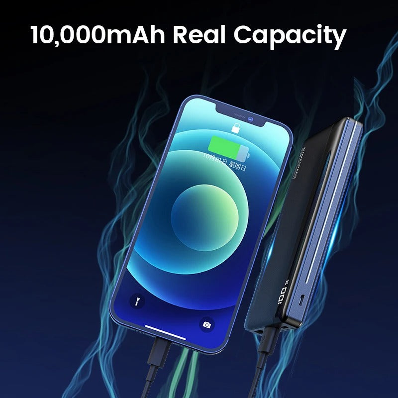 Powerbank MOVESPEED 10 000 mAh avec double port USB-A et design compact