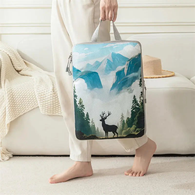 Cube de rangement pour vêtements - valise optimisée- anse