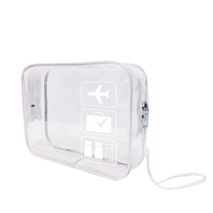 Pochette de voyage étanche idéale pour les aéroports et les contrôles de sécurité blanc