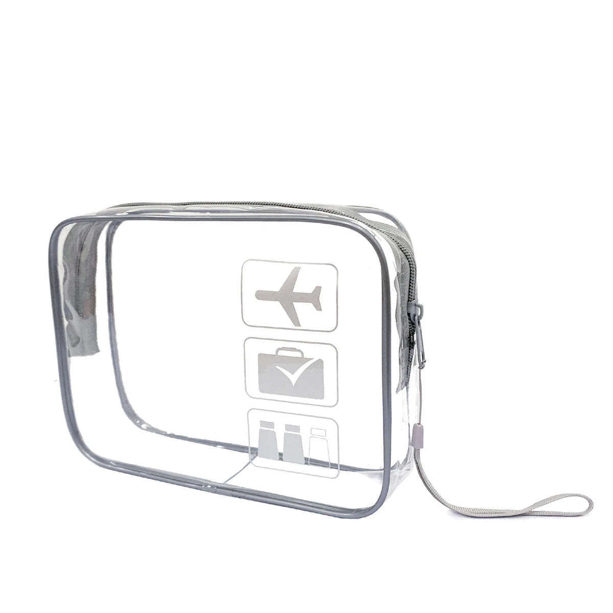 Pochette de voyage étanche idéale pour les aéroports et les contrôles de sécurité gris