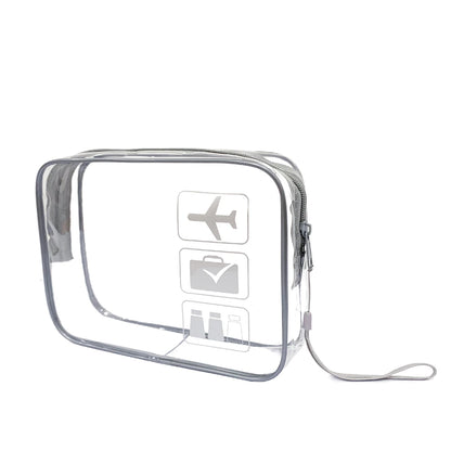 Pochette de voyage étanche idéale pour les aéroports et les contrôles de sécurité gris